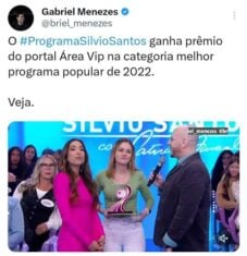 Web Repercute Vit Ria Do Programa Silvio Santos Patr Cia Abravanel