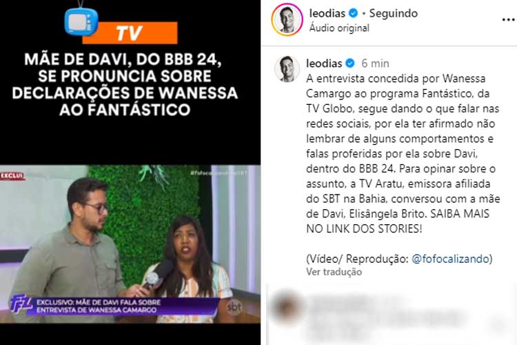 Bbb M E De Davi Se Pronuncia Ap S Declara Es De Wanessa Camargo No