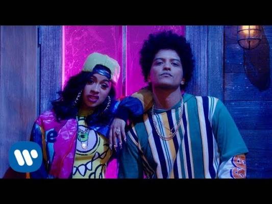 Clipe - Bruno Mars e Cardi B/Youtube