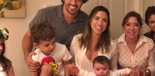 Patricia Abravanel com os filhos e a mãe/Instagram