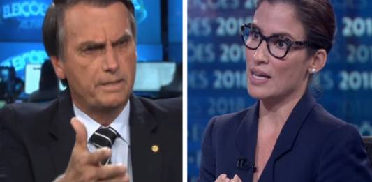 Jair Bolsonaro e Renata Vasconcellos - Reprodução/Globo