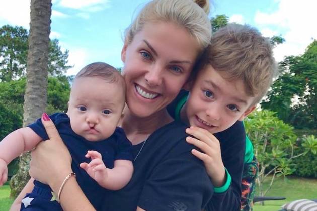 Ana Hickmann, o sobrinho e o filho/Reprodução Instagram