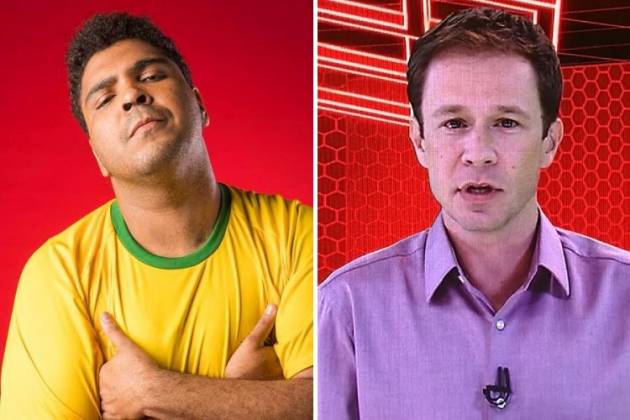 Paulo Vieira e Tiago Leifert/Reprodução Instagram-Globoplay