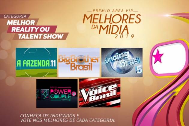 Prêmio Área VIP - Categoria Melhor Reality Show de 2019