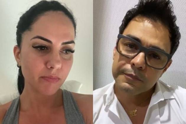 Graciele Lacerda e o cantor sertanejo Zezé di Camargo, o seu noivo - Reprodução: Instagram (Montagem: Área VIP)