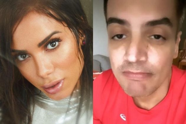 A cantora Anitta e o jornalista Leo Dias - Reprodução: Instagram