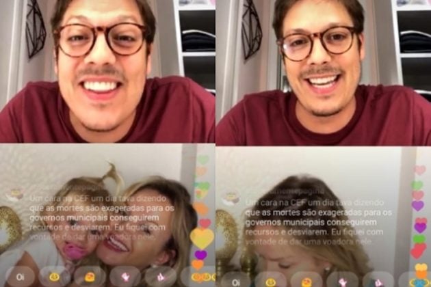 Fábio Porchat e Eliana reprodução Instagram e montagem Área Vip