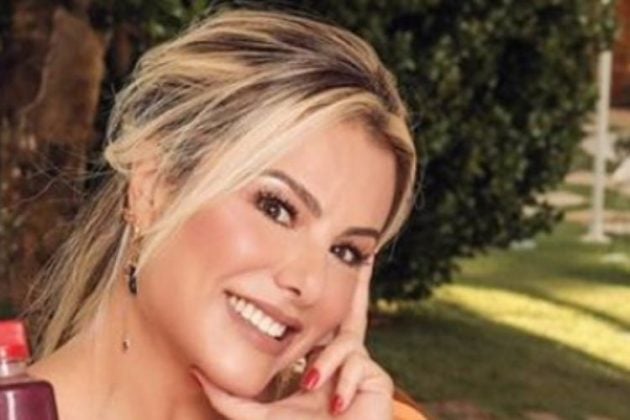 A esposa do cantor sertanejo Leonardo, a jornalista Poliana Rocha