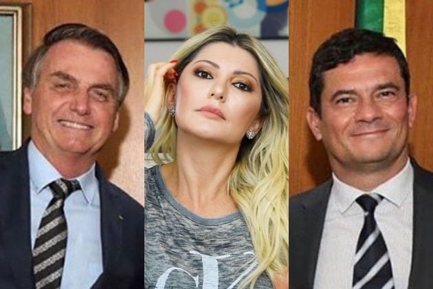 Antonia Fontenelle, Jair Bolsonaro e Sergio Moro - Reprodução: Instagram (Montagem: Área VIP)