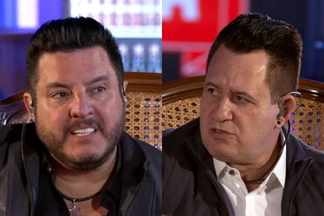 O cantor sertanejo Bruno e o parceiro Marrone - Reprodução: Instagram (Montagem: Área VIP)