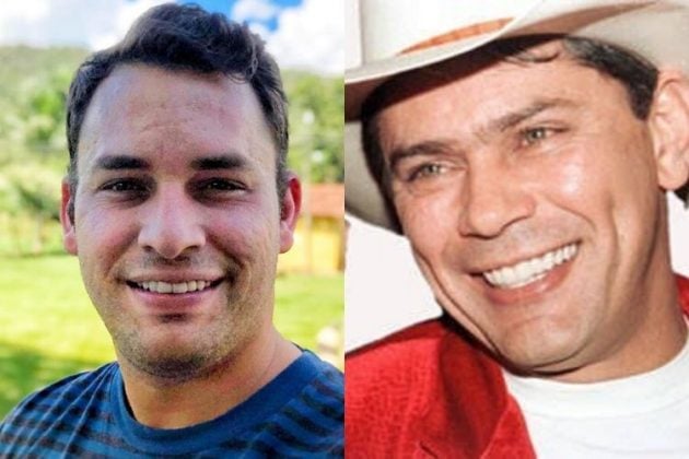 O filho do cantor sertanejo Leandro, e o seu pai - Reprodução: Instagram (Montagem: Área VIP)