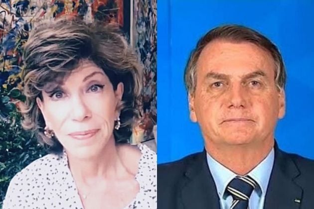 A apresentadora Silvia Poppovic e o presidente Jair Bolsonaro - Reprodução: Instagram (Montagem: Área VIP)