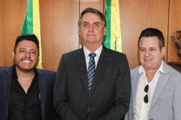 Bruno, Marrone e o presidente Bolsonaro, defensor da Cloroquina - Reprodução: Instagram