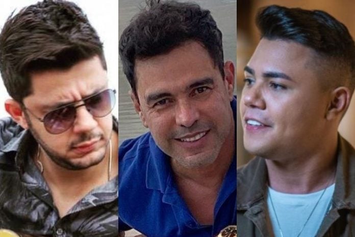 Felipe Araújo, Cristiano Araújo e Zezé di Camargo - Reprodução: Instagram (Montagem: Área VIP)