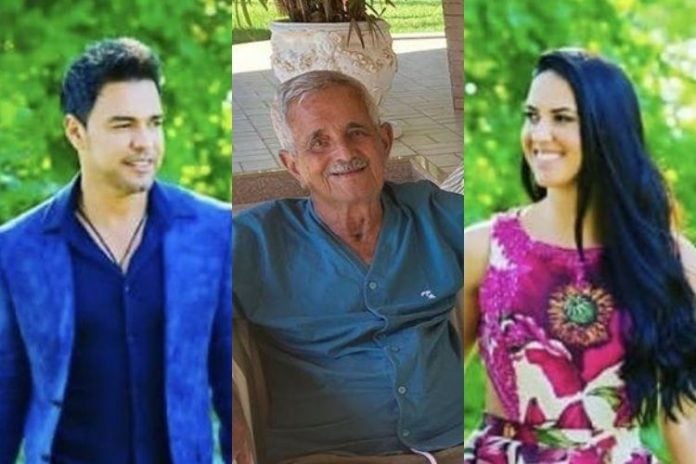 Graciele Lacerda, Sr. Francisco e o cantor sertanejo Zezé di Camargo - Reprodução: Instagram (Montagem: Área VIP)