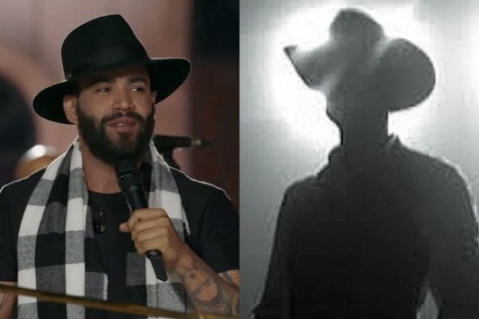 O cantor sertanejo Gusttavo Lima e uma silhueta representando um músico de seu estilo - Reprodução: Instagram (Montagem: Área VIP)