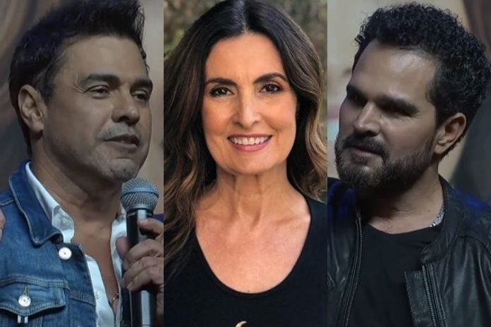 Zezé di Camargo, Luciano e Fátima Bernardes - Reprodução: YouTube e Instagram (Montagem: Área VIP)