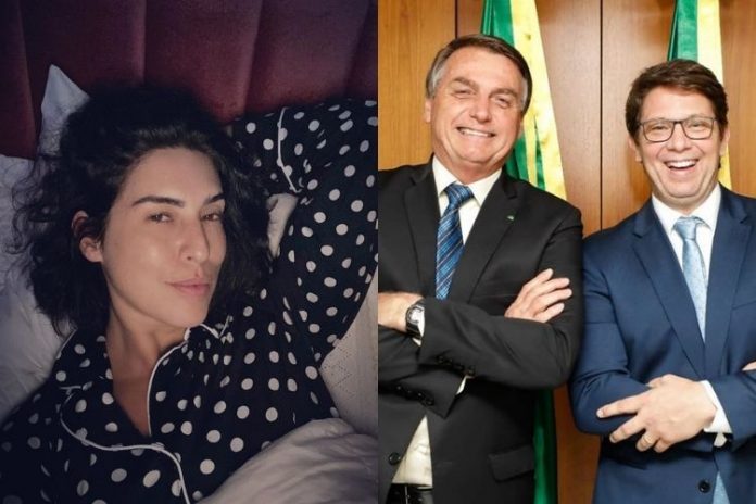 Fernanda Paes Leme, Bolsonaro e Mário Frias - Reprodução: Instagram