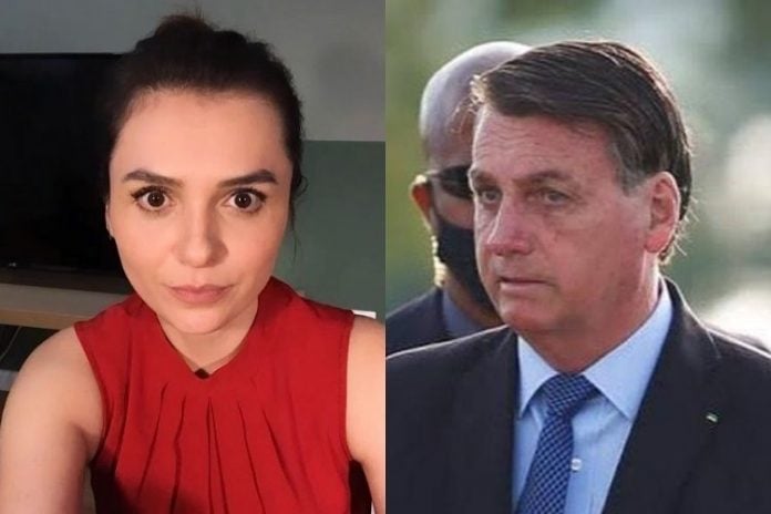 Monica Iozzi e Bolsonaro - Reprodução: Instagram (Montagem: Área VIP)