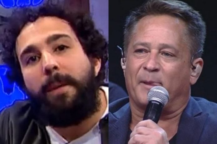 O humorista do The Noite, Murilo Couto e Leonardo - Reprodução: SBT E Globo (Montagem: Área VIP)