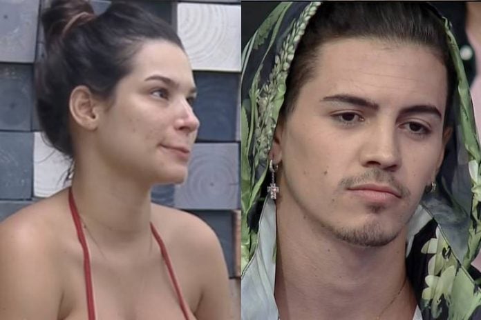 Raissa Barbosa e Biel em 'A Fazenda 12' - Reprodução (Montagem: Área VIP)