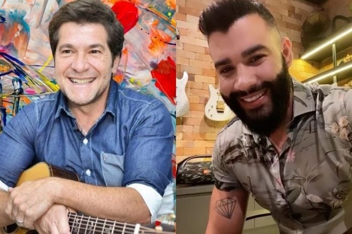 Sertanejo Daniel e Gusttavo Lima foto reprodução Instagram montagem Área Vip