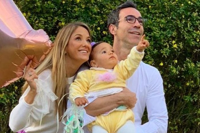 Ticiane Pinheiro, Cesar Tralli e filha Manuela foto reprodução Instagram