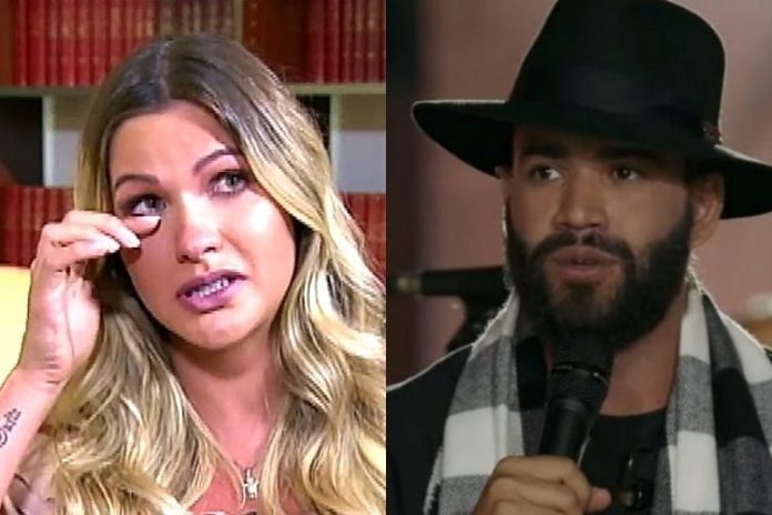 Andressa Suita e o cantor sertanejo Gusttavo Lima, seu ex-marido - Reprodução: TV Record e YouTube (Montagem: Área VIP)