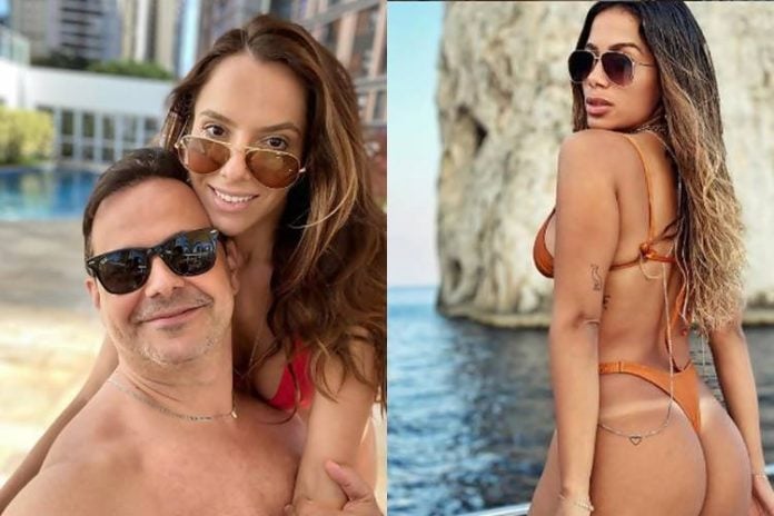 Humorista Carioca posta foto com esposa e internautas se assustam ''a cara da Anitta'' - Foto: Reprodução/ Instagram/ Montagem Área VIP