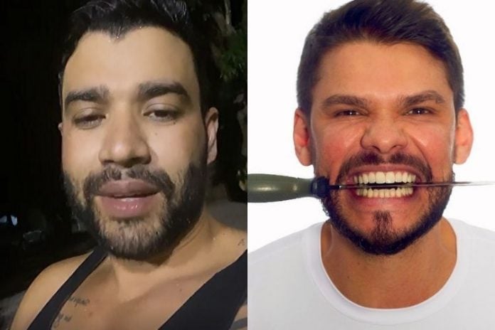 Gusttavo Lima e o irmão de Andressa Suita - Reprodução: Instagram (Montagem: Área VIP)