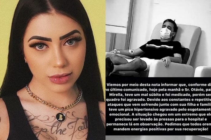 Mirella e seu Pai Antonio Otávio foto reprodução Instagram e montagem Área Vip