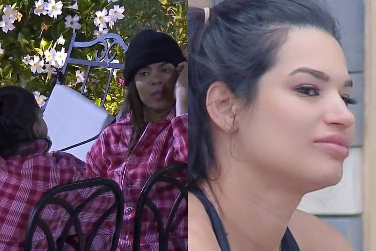 A Fazenda 12: Durante conversa com Jake, Tays Reis revela ter medo de Raissa Barbosa, e fala causa polêmica - Foto: Reprodução/ PlayPlus/Montagem Área VIP