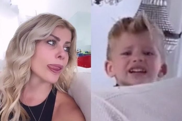 Karina Bacchi e o filho - Reprodução: Instagram (Montagem: Área VIP)