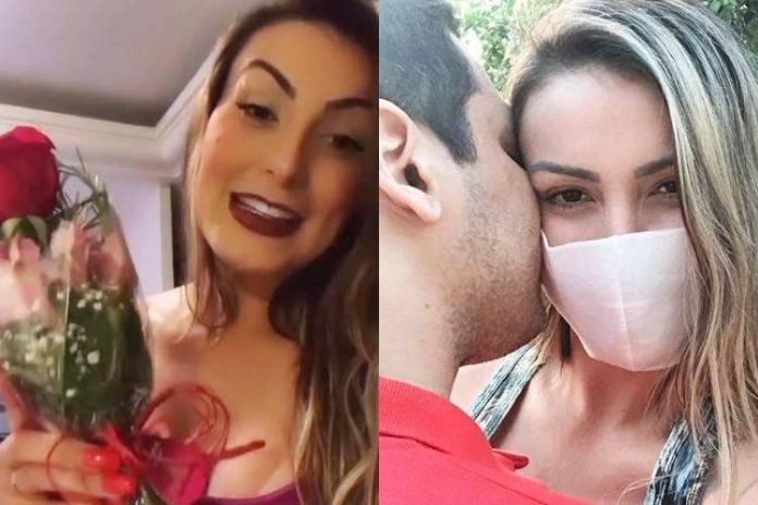 Ao ganhar rosa Andressa Urach revela estar ''noiva de um homem de Deus' - Foto: Reprodução/Instagram/Montagem ÁreaVIP