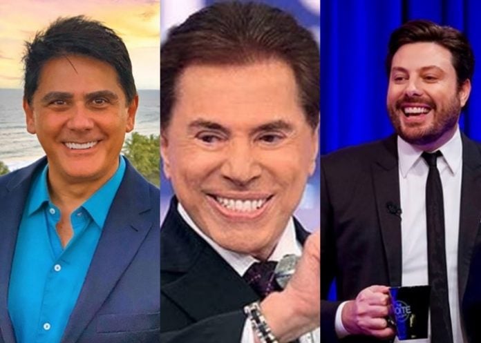 Cesar Filho Silvio Santos e Danilo Gentili foto reprodução Instagram montagem Area Vip