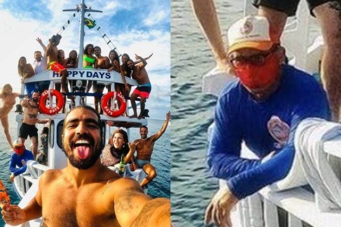 Na web, Caio Castro é duramente criticado por furar quarentena e aglomerar em Fernando de Noronha - Foto: Reprodução/Instagram/ Montagem Área VIP