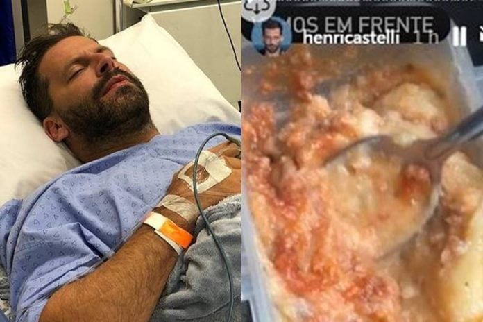 Após agressão, Henri Castelli se alimenta de comida pastosa - Foto: Reprodução/Instagram/Montagem Área VIP