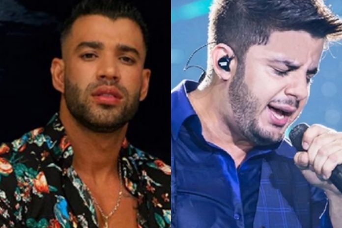 Gusttavo Lima e Cristiano Araújo foto reprodução Instagram montagem Area Vip