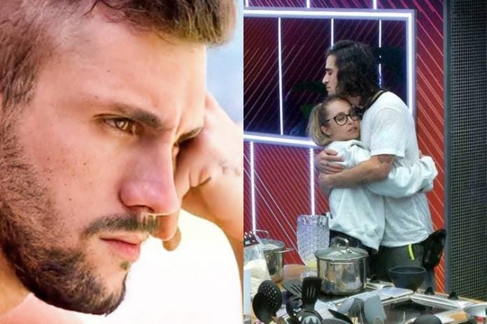 BBB21: Arthur demonstra ciúmes de Carla Diaz com Fiuk - ''Abraçou ele e deu beijinho na cabeça'' - Foto: Reprodução/ Rede Globo/ Montagem Área VIP