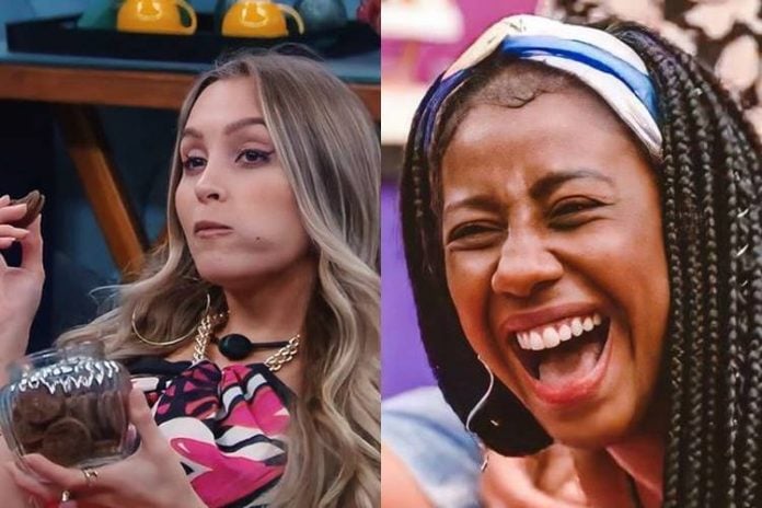 BBB21: Finalmente Carla Diaz revela poder conquistado em paredão Falso e Camilla de Lucas ri - Foto: Reprodução/ Rede Globo/ Montagem Área VIP