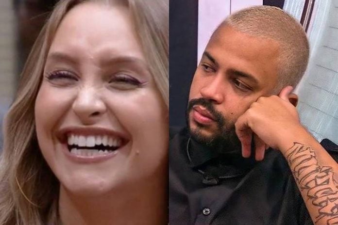 BBB21: Preocupado com volta de Carla Diaz ao jogo, Projota diz: - ''Achei estranha a forma como ela me tratou'' - Foto: Reprodução/ Rede Globo/ Montagem Área VIP