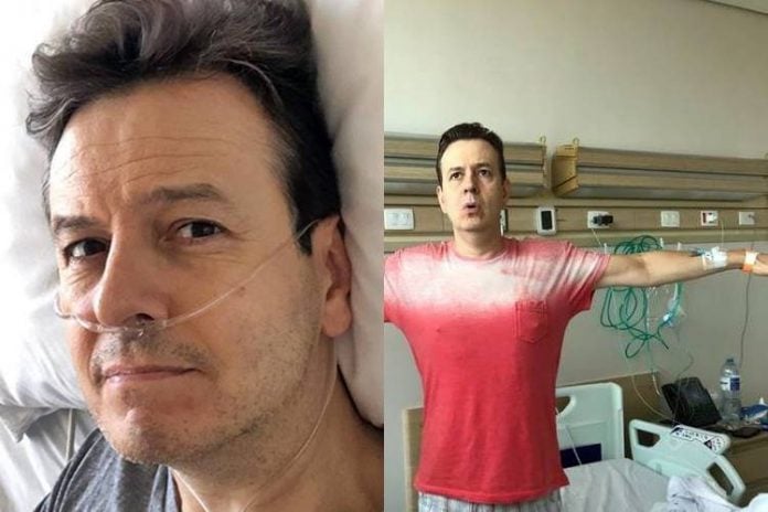 Internado com Covid-19, Celso Zucatelli faz fisioterapia respiratória e desabafa: ''Uma batalha constante contra o medo'' - Foto: Reprodução/ Instagram/ Montagem Área VIP