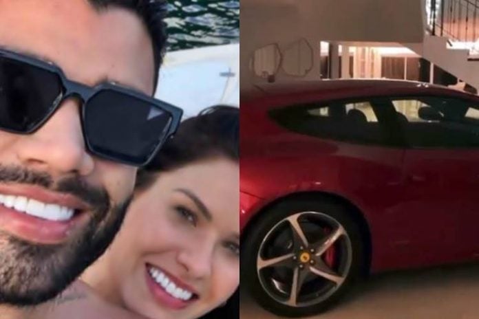 Andressa Suita reage ao ver carro no meio da sala de Gusttavo Lima: ''Quando o casal separa'' - Foto: Reprodução/ Instagram/ Montagem Área VIP