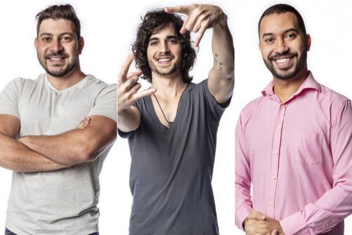 Caio, Fiuk e Gil (Globo/Fábio Rocha)