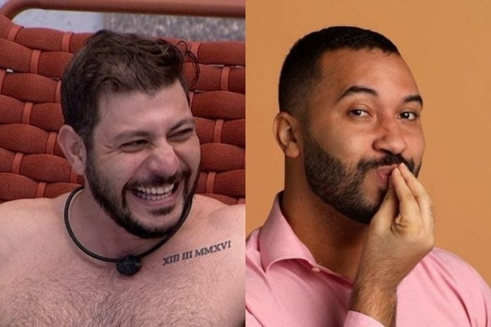 Caio e Gilberto - Reprodução: TV Globo (Montagem: Área VIP)