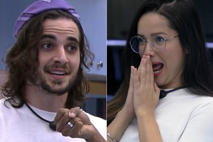 Brothers 'casam' Fiuk e Juliette em brincadeira no BBB21 (Reprodução/TV Globo)