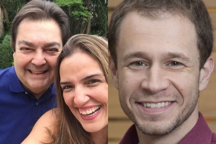 Fausto silva Luciana Cardoso e Tiago Leifert reprodução Instagram montagem Area Vip