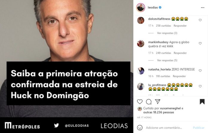 Luciano Huck é detonado na web após atração do seu novo programa ser divulgada não assisto