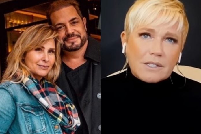 Andrea Sorvetão marido Conrado e Xuxa Meneghel reprodução Instagram montagem Area Vip