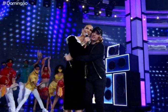 João Gomes e Ivete Sangalo no Domingão